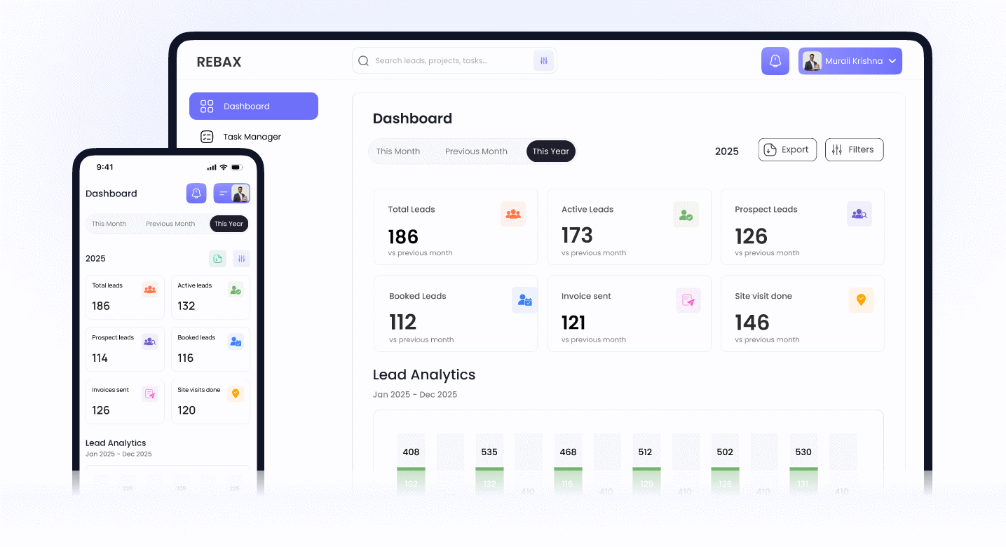 Rebax Dashboard Preview